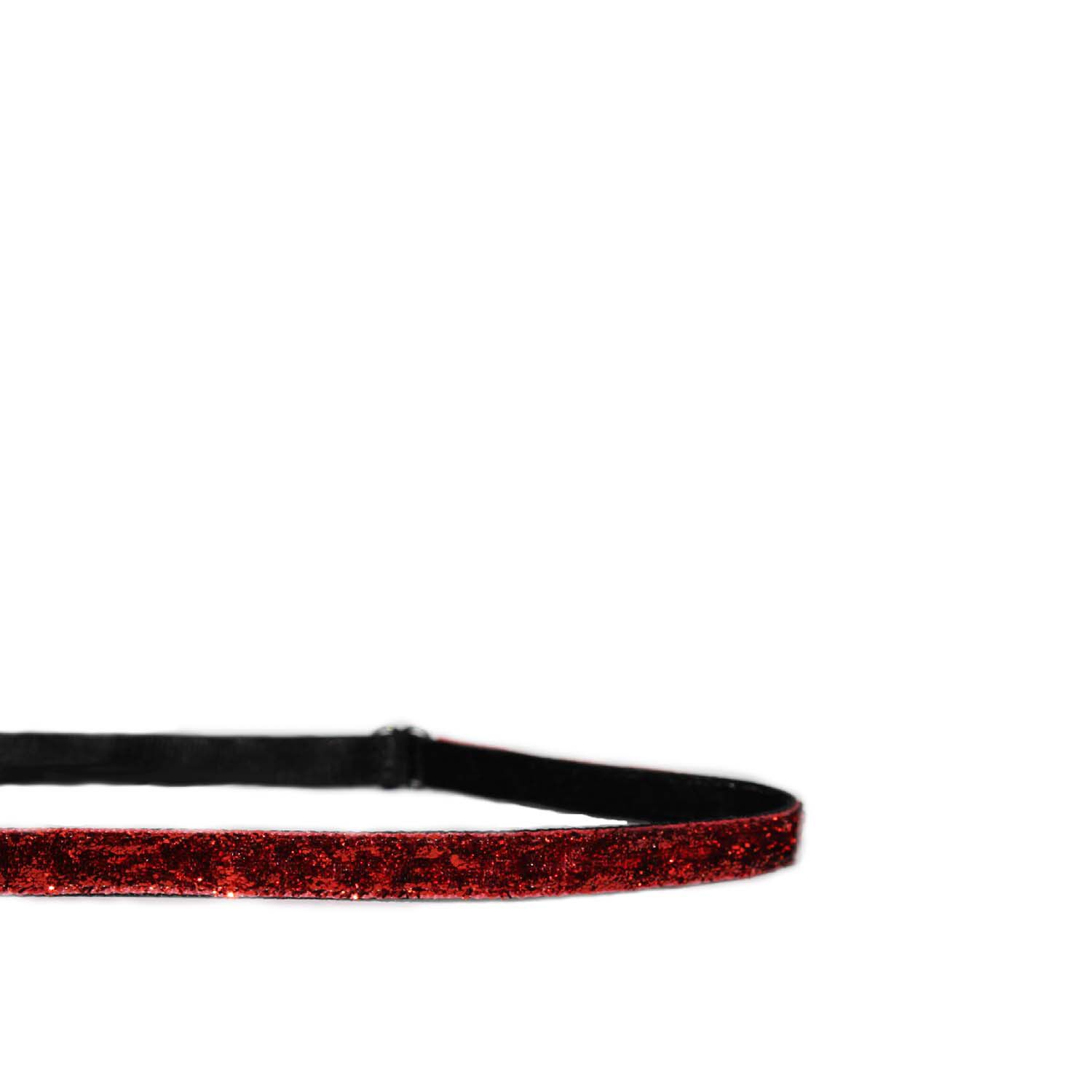 Sparkler Adjustable Thin Headband - Red Sparkle  | GNC